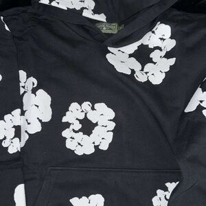Black and white Denim Tears Hoodie